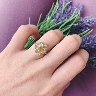 Diana Natural Citrine Ring in Sterling Silver