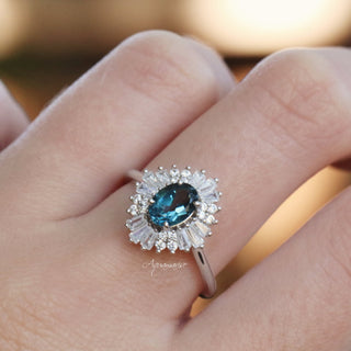 Victoria Natural London Blue Topaz Ring in Sterling Silver