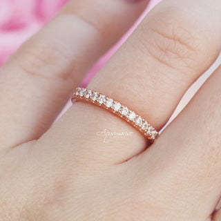 Diamond Wedding Band in 14K Rose Gold Vermeil (2mm)