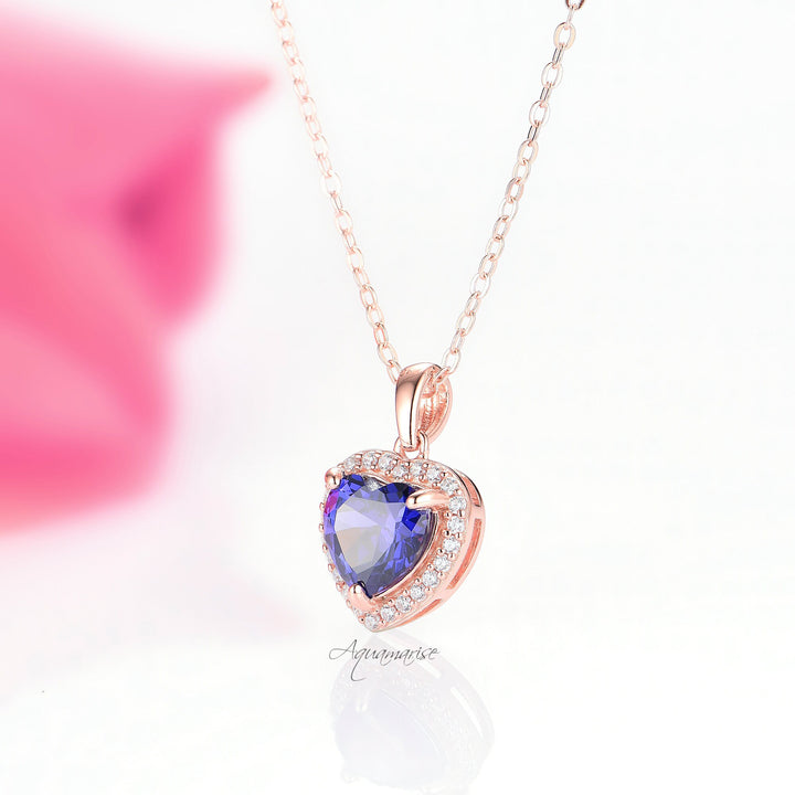 Love Tanzanite Necklace- 14K Rose Gold Vermeil