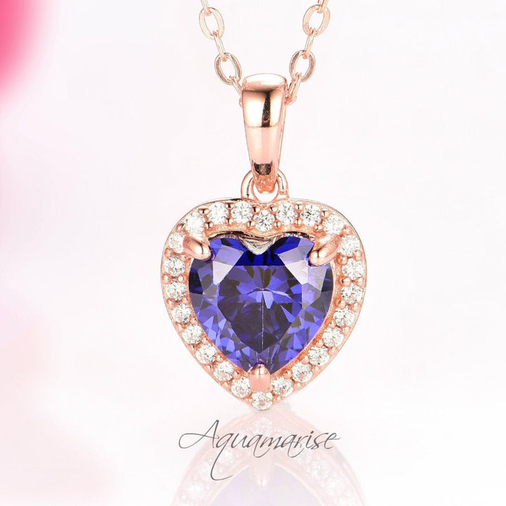 Love Tanzanite Necklace- 14K Rose Gold Vermeil