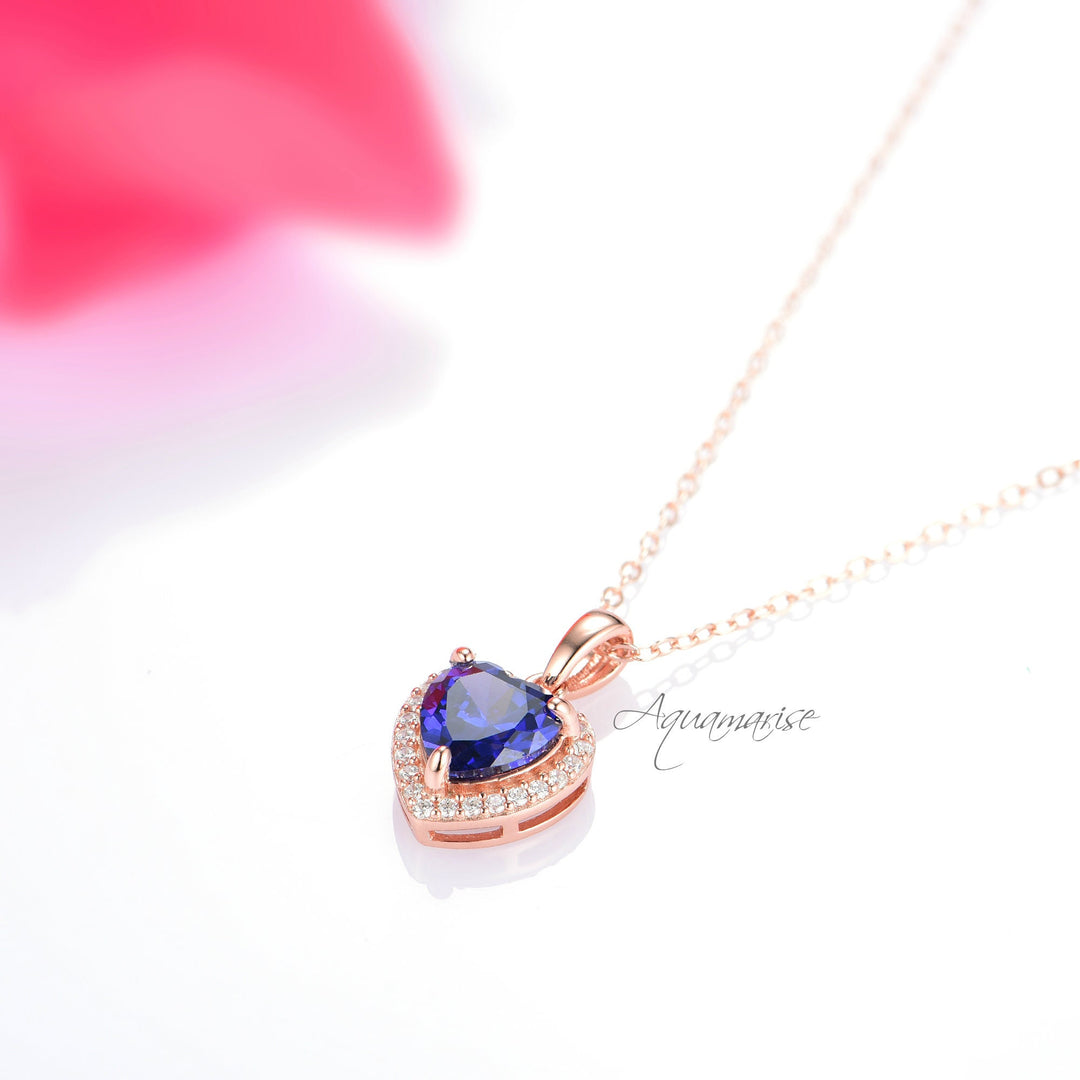 Love Tanzanite Necklace- 14K Rose Gold Vermeil