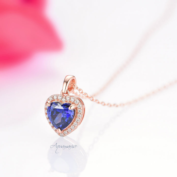 Love Tanzanite Necklace- 14K Rose Gold Vermeil