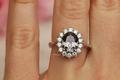 Diana Gray Diamond Ring- Sterling Silver