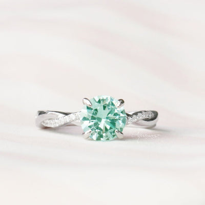 Sophia Green Sapphire Ring- Sterling Silver