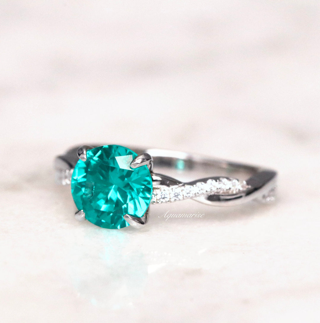 Sophia Paraiba Tourmaline Ring- Sterling Silver