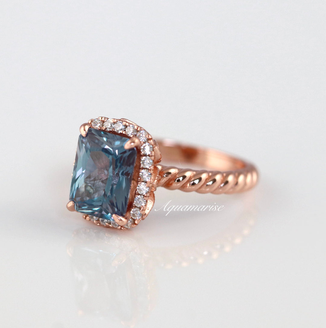 Hazel Alexandrite Ring- 14K Rose Gold Vermeil