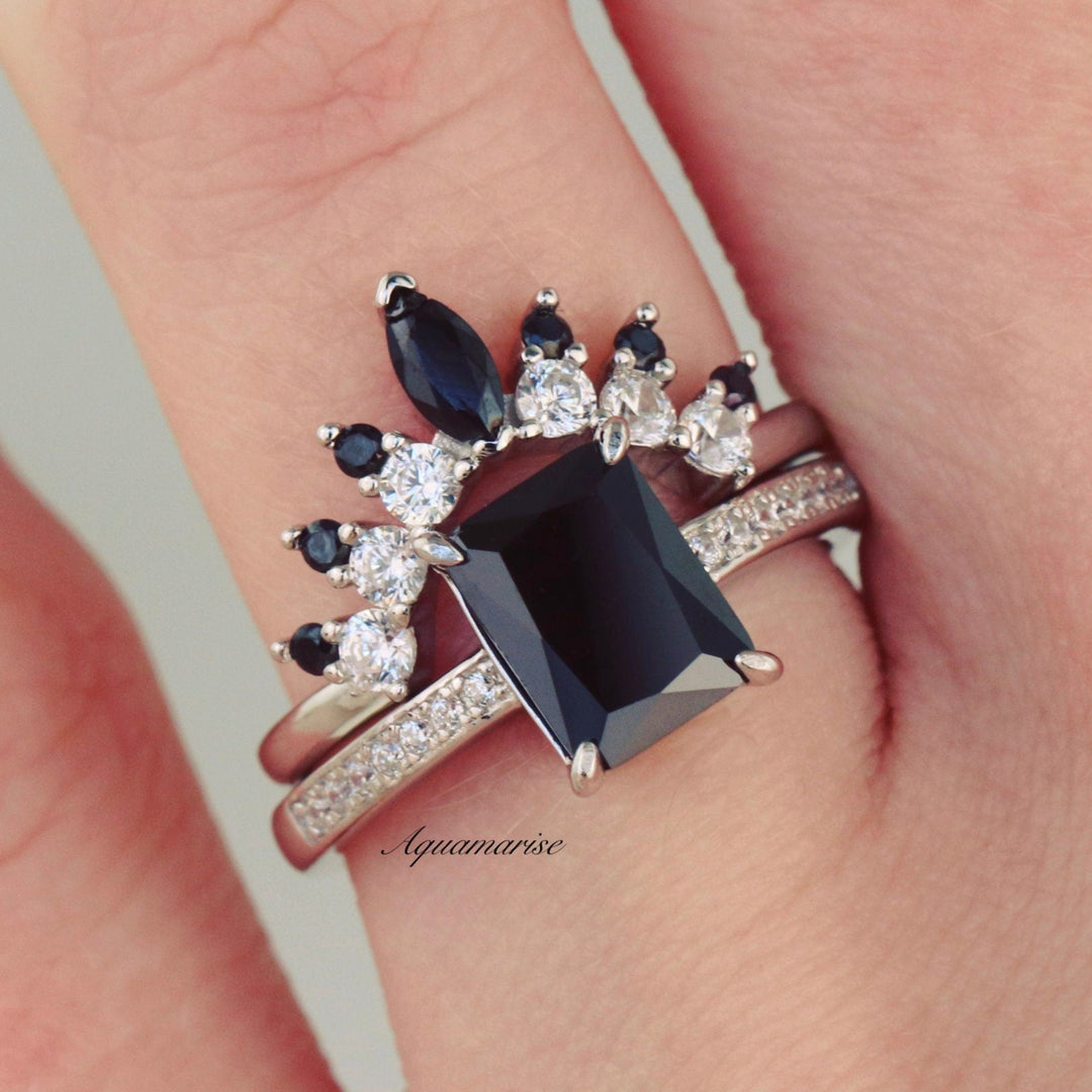 Ava Black Onyx Ring- 925 Sterling Silver