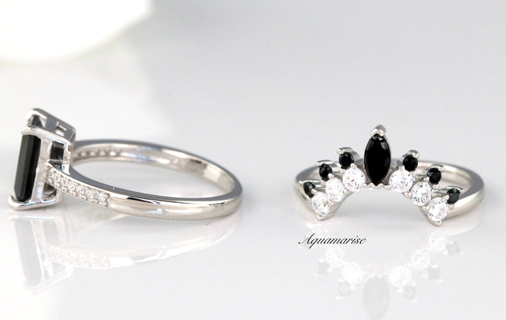 Ava Black Onyx Ring- 925 Sterling Silver