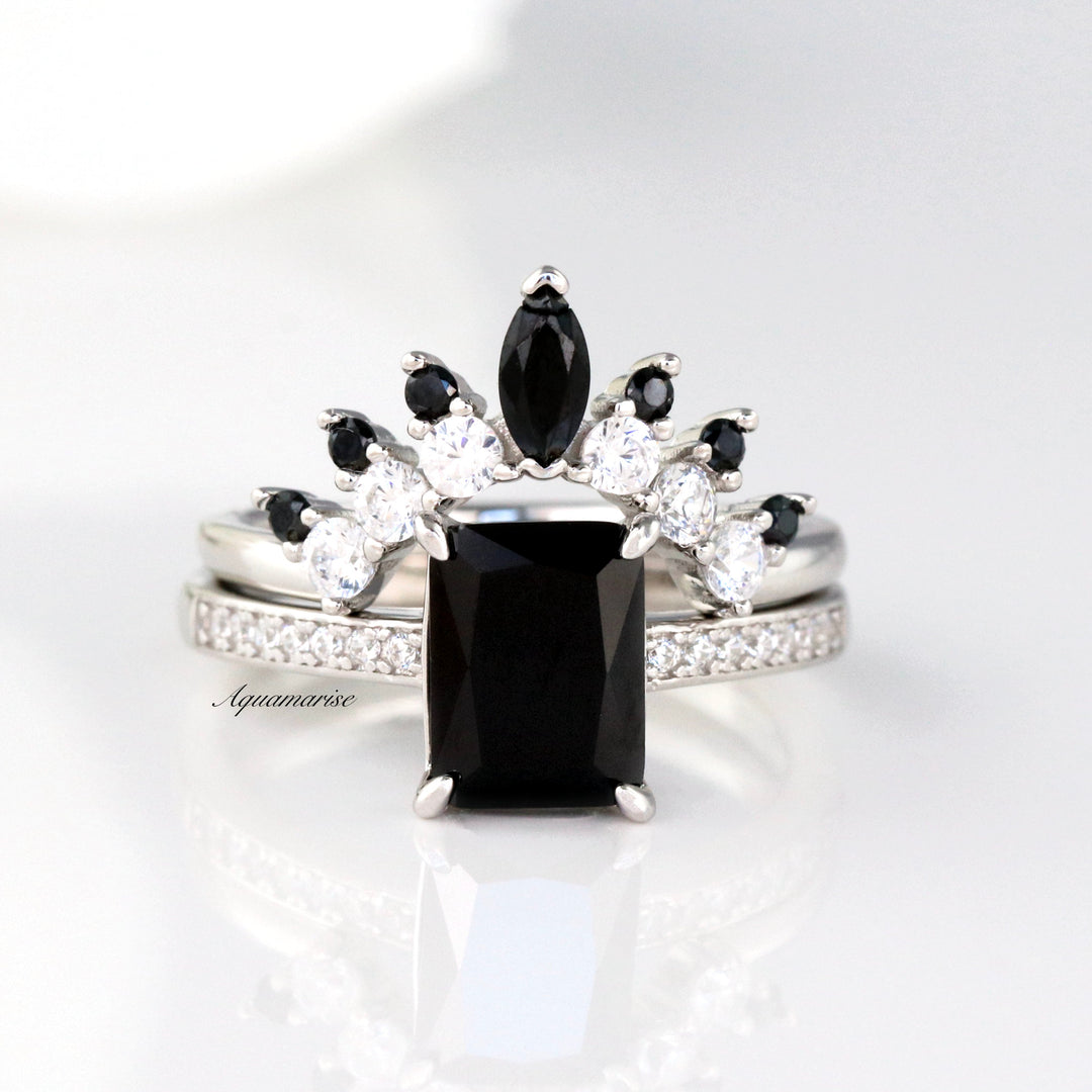 Ava Black Onyx Ring- 925 Sterling Silver