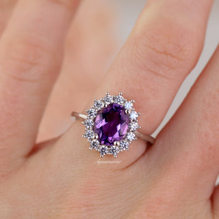 Diana Natural Amethyst Ring in Sterling Silver