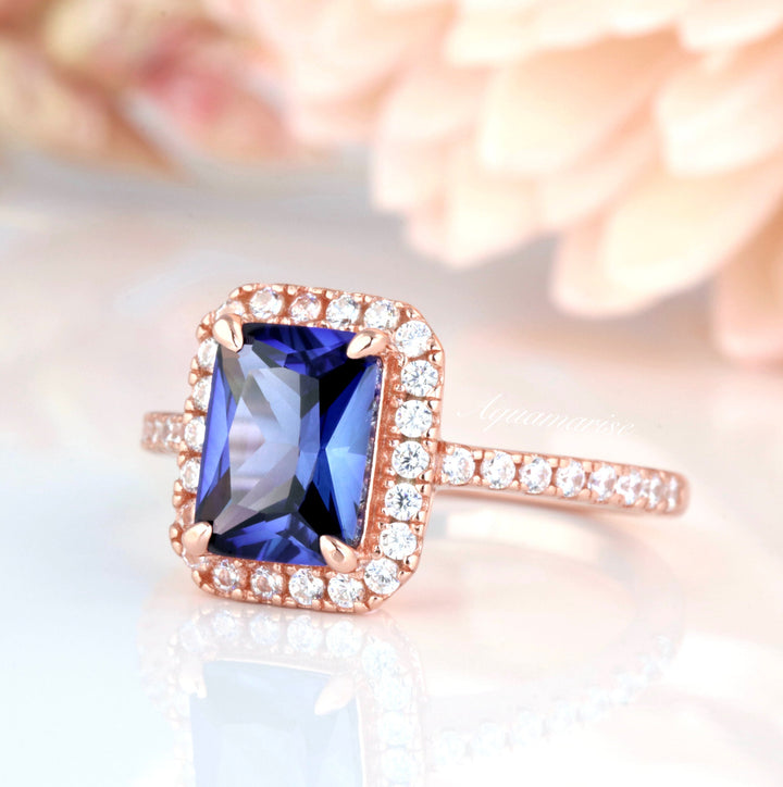 Rae Ceylon Sapphire Ring- 14K Rose Gold Vermeil