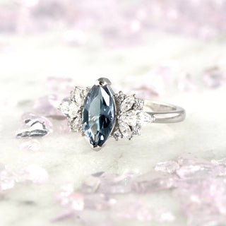 Adeline Marquise Cut Alexandrite Ring in Sterling Silver