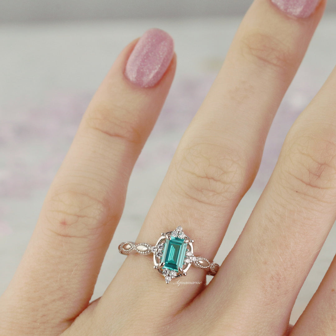 Claire Paraiba Tourmaline Ring- Sterling Silver