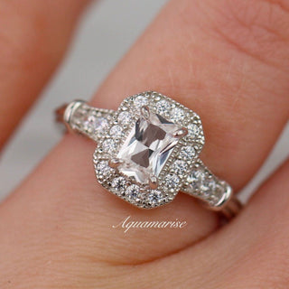 Cynthia White Sapphire Ring- Sterling Silver