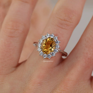 Diana Natural Citrine Ring in Sterling Silver