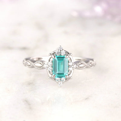 Claire Paraiba Tourmaline Ring- Sterling Silver