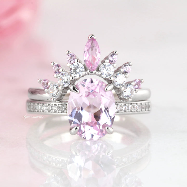 Ava Natural Pink Sapphire Ring- Sterling Silver