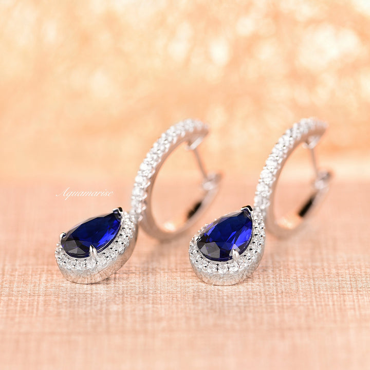 Vera Sapphire Earrings- Sterling Silver