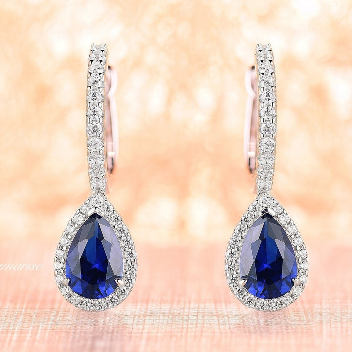 Vera Sapphire Earrings- Sterling Silver