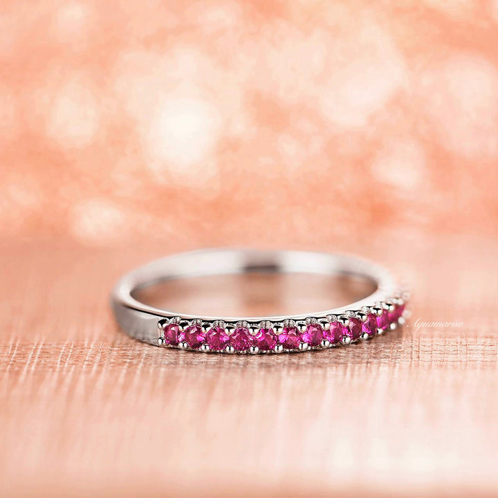 Valencia Ruby Band- Sterling Silver