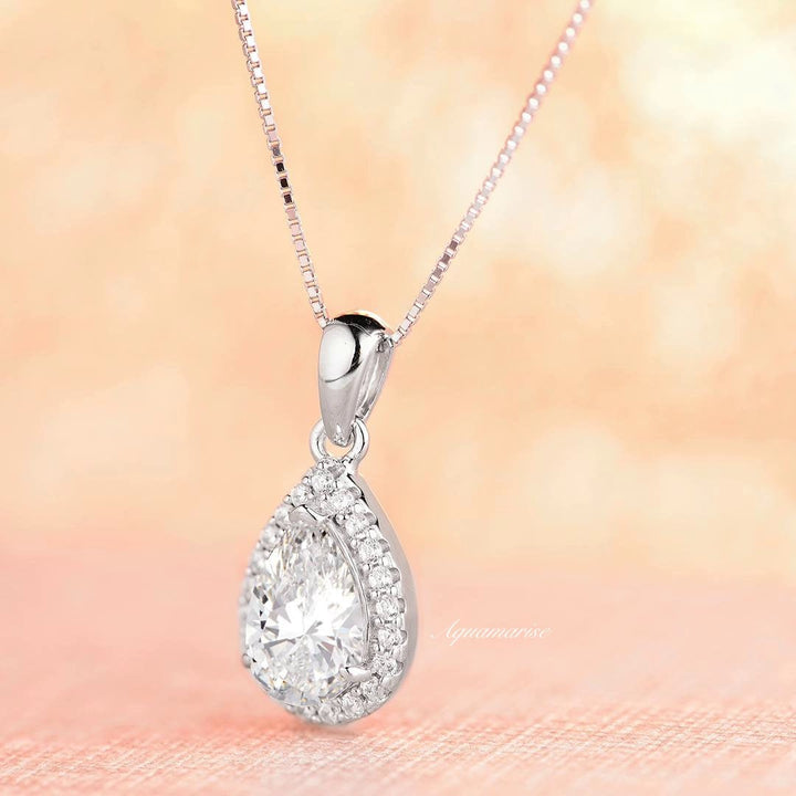 Vera White Sapphire Necklace- Sterling Silver