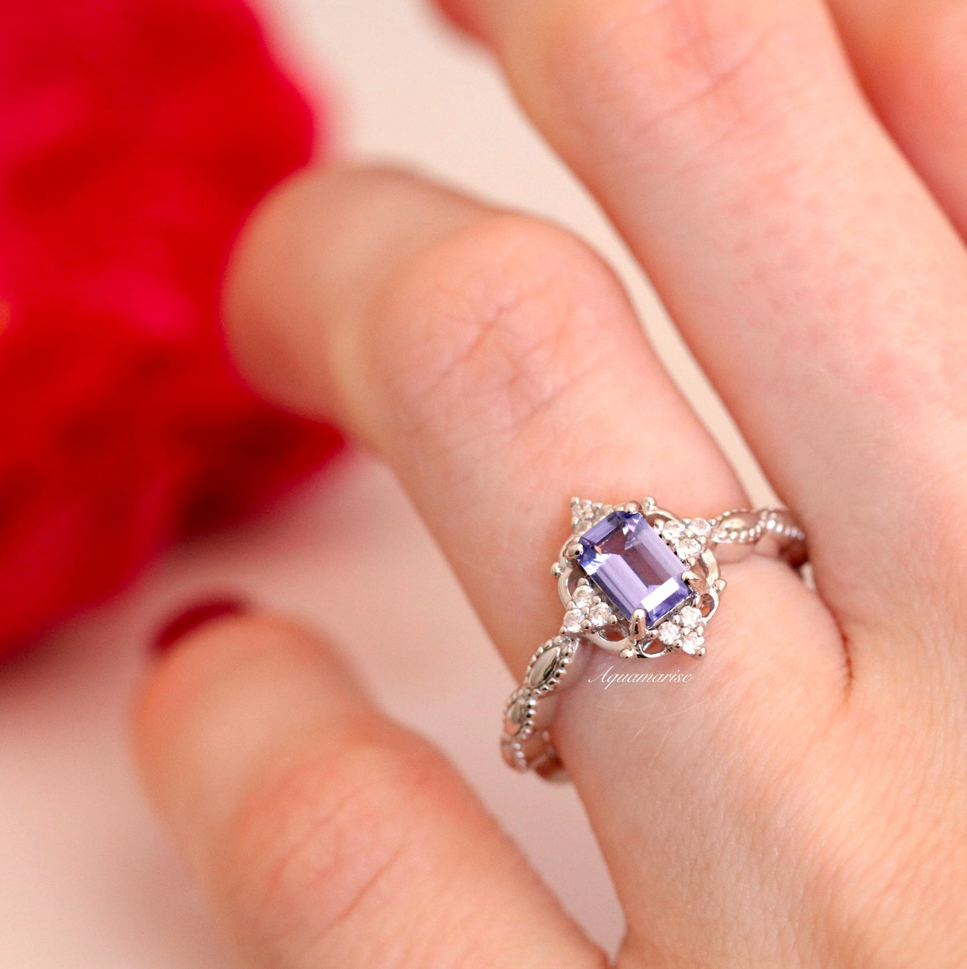 Claire Tanzanite Ring- Sterling Silver