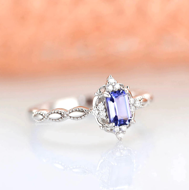 Claire Tanzanite Ring- Sterling Silver