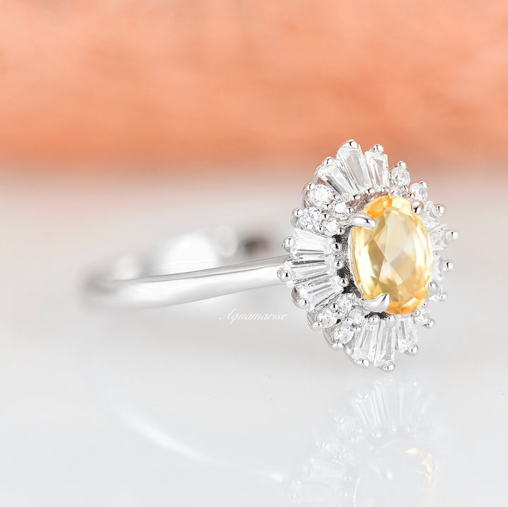 Victoria Citrine Ring- Sterling Silver