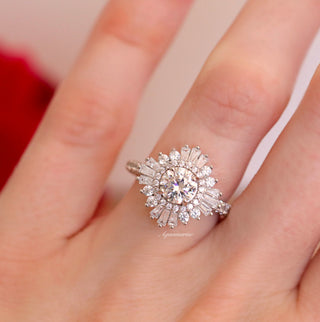 Joelle Vintage Lab-Grown Diamond Engagement Ring in 14K White Gold (IGI Certified)