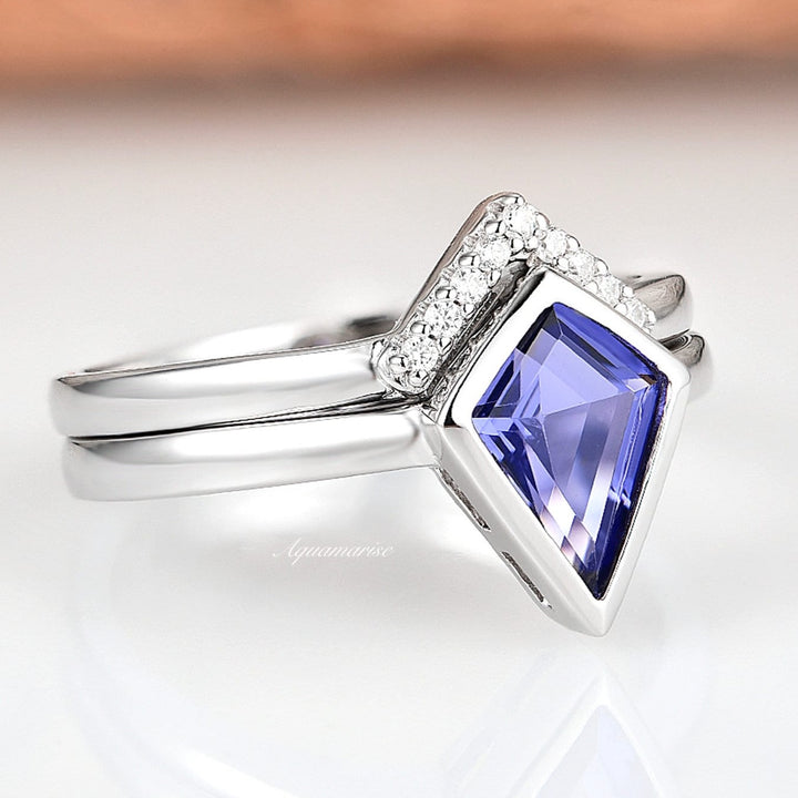 Kite Tanzanite Ring Set- Sterling Silver