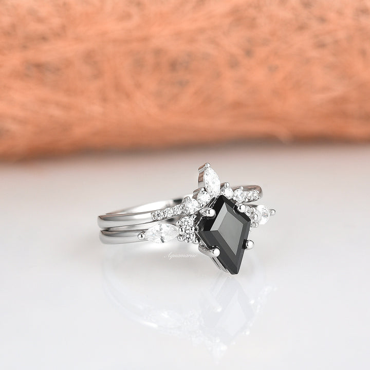 Skye Kite™  Black Diamond Ring Set- Sterling Silver