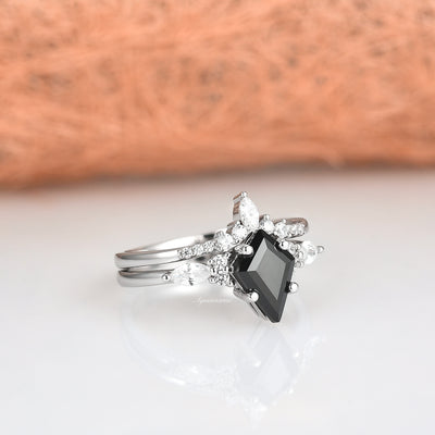 Skye Black Diamond Ring Set- Sterling Silver