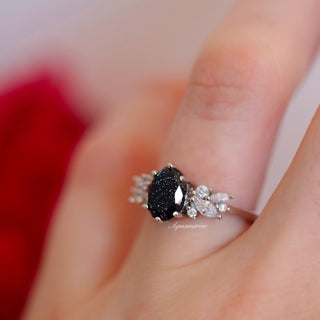 Lily Starry Night Court Ring in Sterling Silver