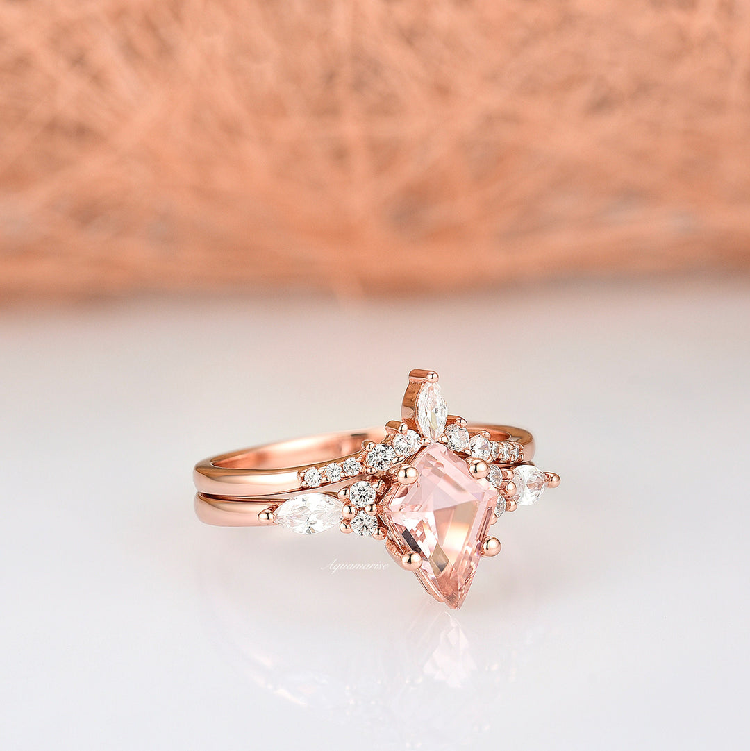 Skye Kite™  Morganite Ring Set- 14K Rose Gold Vermeil