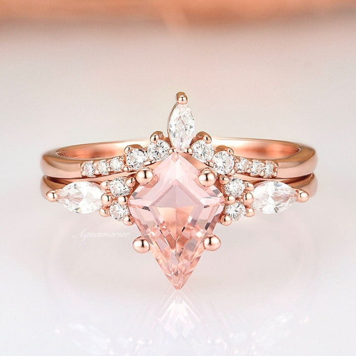 Skye Kite™ Morganite Ring Set- 14K Rose Gold Vermeil