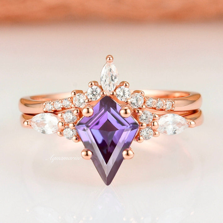 Skye Kite™ Amethyst Ring Set- 14K Solid Rose Gold