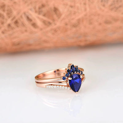 Dakota Sapphire Ring- 14K Rose Gold Vermeil