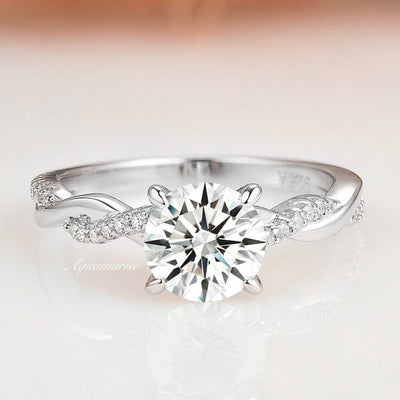 Sophia White Sapphire Ring- Sterling Silver