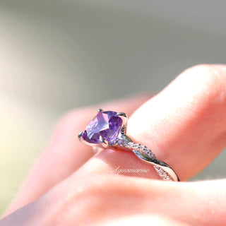 Sophia Twisted Vine Amethyst Ring in Sterling Silver