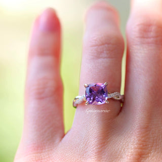 Sophia Twisted Vine Amethyst Ring in Sterling Silver