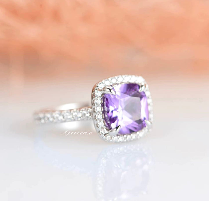 Belle Amethyst Ring- Sterling Silver