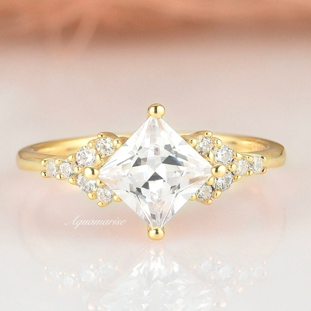 Ellie Simulated Diamond Ring - 14K Yellow Gold Vermeil
