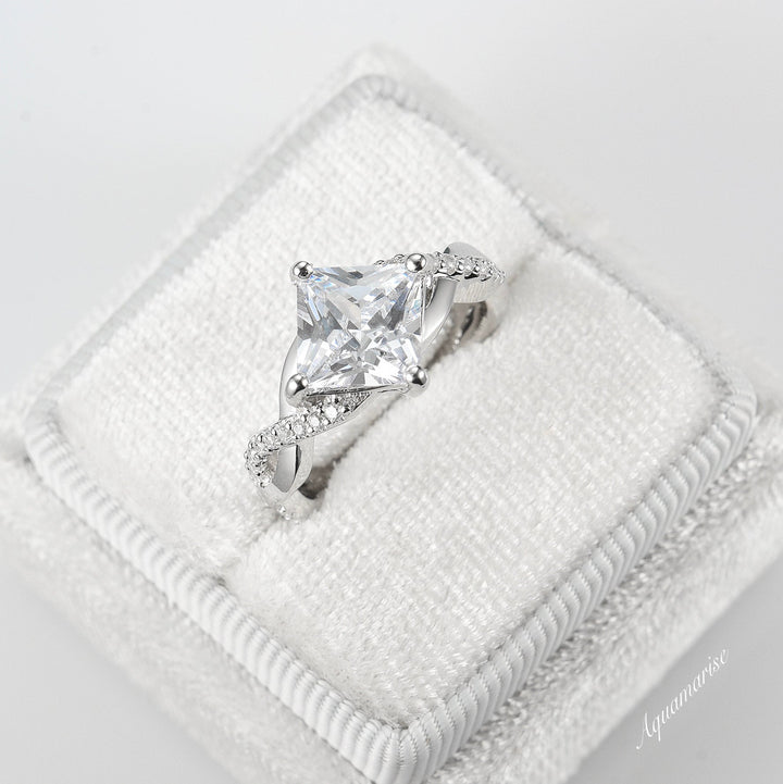 Sophia White Sapphire Ring- Sterling Silver